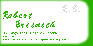 robert breinich business card